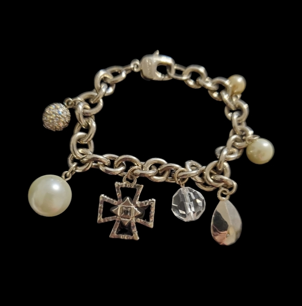 Saint John Silver Charm Bracelet